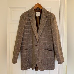 [Madewell] Wool blend plaid larsen Blazer Size S
